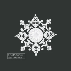 FS-030 PU French decorative ceiling medallion for chandelier and ceiling decoration