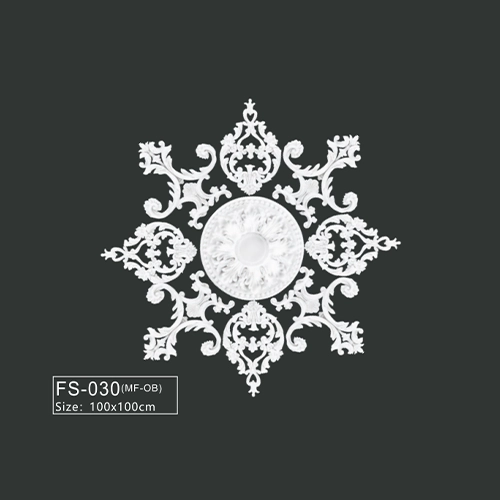 FS-030 PU French decorative ceiling medallion for chandelier and ceiling decoration