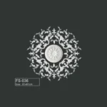 FS-036 PU French decorative ceiling medallion for chandelier and ceiling decoration