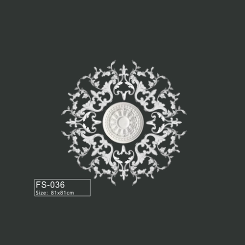 FS-036 PU French decorative ceiling medallion for chandelier and ceiling decoration