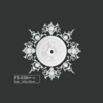FS-039 PU French decorative ceiling medallion for chandelier and ceiling decoration