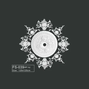FS-039 PU French decorative ceiling medallion for chandelier and ceiling decoration