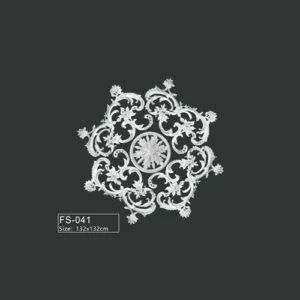 FS-041 PU French decorative ceiling medallion for chandelier and ceiling decoration