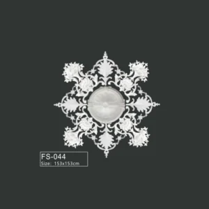 FS-044 PU French decorative ceiling medallion for chandelier and ceiling decoration