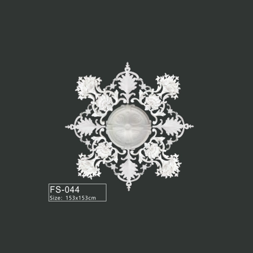 FS-044 PU French decorative ceiling medallion for chandelier and ceiling decoration