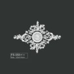 FS-050 PU French decorative ceiling medallion for chandelier and ceiling decoration