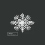 FS-051 PU French decorative ceiling medallion for chandelier and ceiling decoration