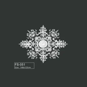 FS-051 PU French decorative ceiling medallion for chandelier and ceiling decoration
