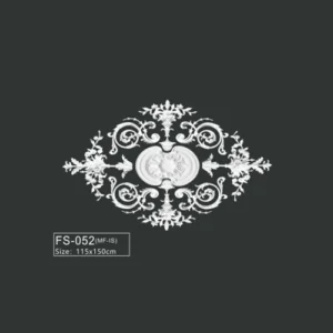 FS-052 PU French decorative ceiling medallion for chandelier and ceiling decoration