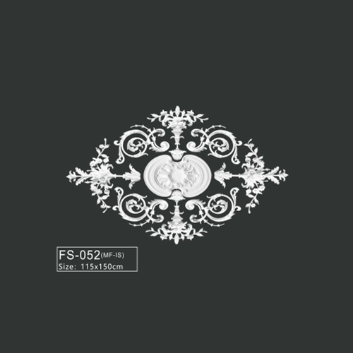 FS-052 PU French decorative ceiling medallion for chandelier and ceiling decoration