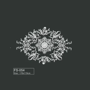 FS-054 PU French decorative ceiling medallion for chandelier and ceiling decoration
