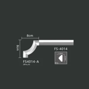 FS-4014 PU one-piece corner ornament for wall frame decoration