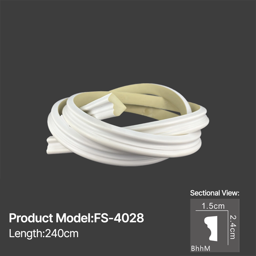 FS-4028 PU flexible moulding for curved wall and ceiling decoration