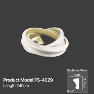 FS-4029 PU flexible moulding for curved wall and ceiling decoration