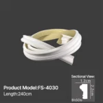 FS-4030 PU flexible moulding for curved wall and ceiling decoration