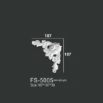FS-5005 PU one-piece corner ornament for wall frame decoration