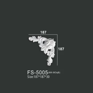 FS-5005 PU one-piece corner ornament for wall frame decoration