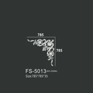 FS-5013 PU one-piece corner ornament for wall frame decoration