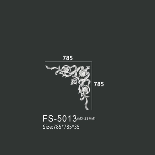 FS-5013 PU one-piece corner ornament for wall frame decoration