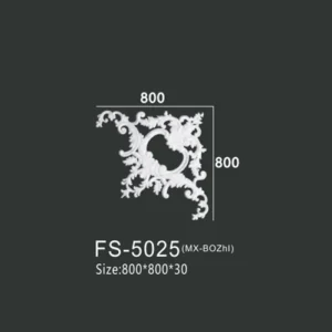 FS-5025 PU one-piece corner ornament for wall frame decoration