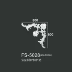 FS-5028 PU one-piece corner ornament for wall frame decoration