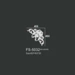 FS-5032 PU one-piece corner ornament for wall frame decoration