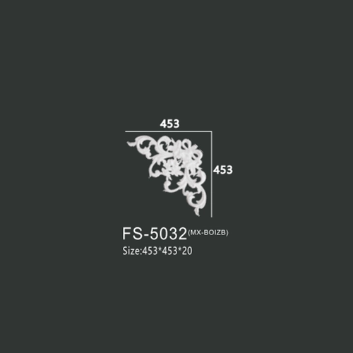 FS-5032 PU one-piece corner ornament for wall frame decoration