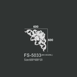FS-5033 PU one-piece corner ornament for wall frame decoration