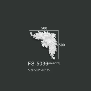 FS-5036 PU one-piece corner ornament for wall frame decoration