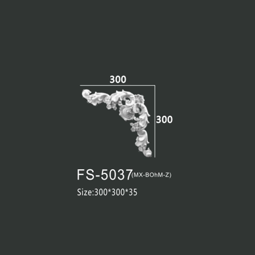 FS-5037 PU one-piece corner ornament for wall frame decoration