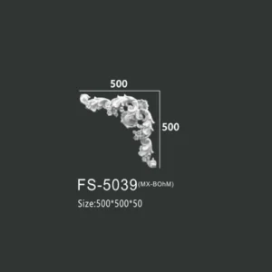 FS-5039 PU one-piece corner ornament for wall frame decoration