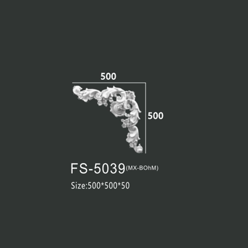 FS-5039 PU one-piece corner ornament for wall frame decoration
