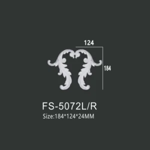 FS-5072L R PU decorative ornament for wall and ceiling decoration