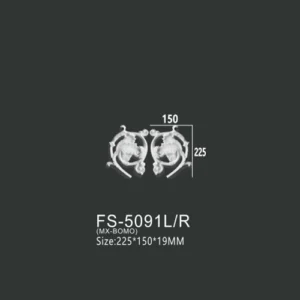 FS-5091L R PU decorative ornament for wall and ceiling decoration