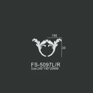 FS-5097L R PU decorative ornament for wall and ceiling decoration