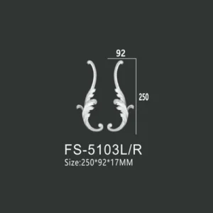 FS-5103L R PU decorative ornament for wall and ceiling decoration