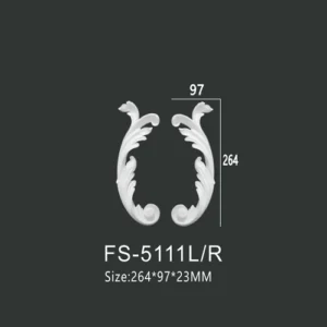 FS-5111L R PU decorative ornament for wall and ceiling decoration