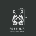 FS-5114L R PU decorative ornament for wall and ceiling decoration