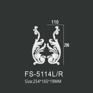 FS-5114L R PU decorative ornament for wall and ceiling decoration