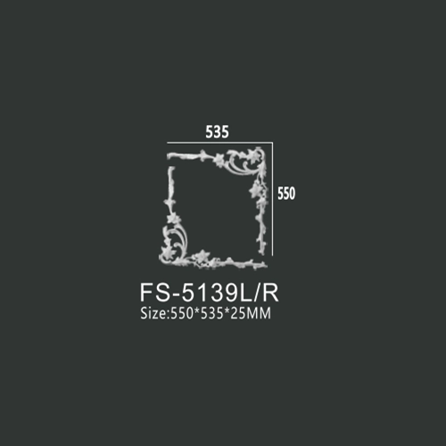 FS-5139L R PU one-piece corner ornament for wall frame decoration