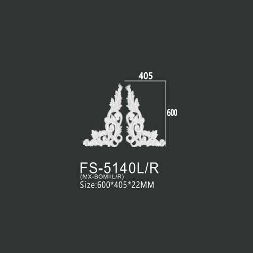 FS-5140L R PU one-piece corner ornament for wall frame decoration