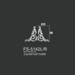 FS-5142L R PU one-piece corner ornament for wall frame decoration