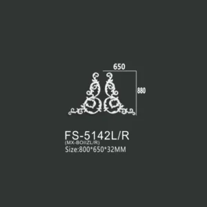 FS-5142L R PU one-piece corner ornament for wall frame decoration