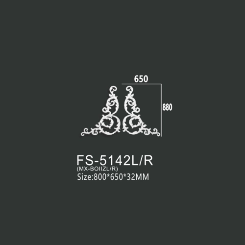 FS-5142L R PU one-piece corner ornament for wall frame decoration