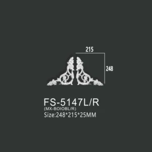 FS-5147L R PU one-piece corner ornament for wall frame decoration