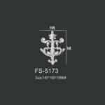 FS-5173 PU decorative ornament for wall and ceiling decoration
