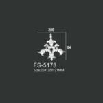 FS-5178 PU decorative ornament for wall and ceiling decoration