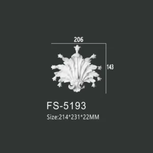 FS-5193 PU decorative ornament for wall and ceiling decoration