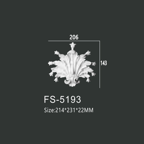 FS-5193 PU decorative ornament for wall and ceiling decoration