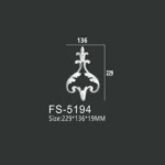 FS-5194 PU decorative ornament for wall and ceiling decoration